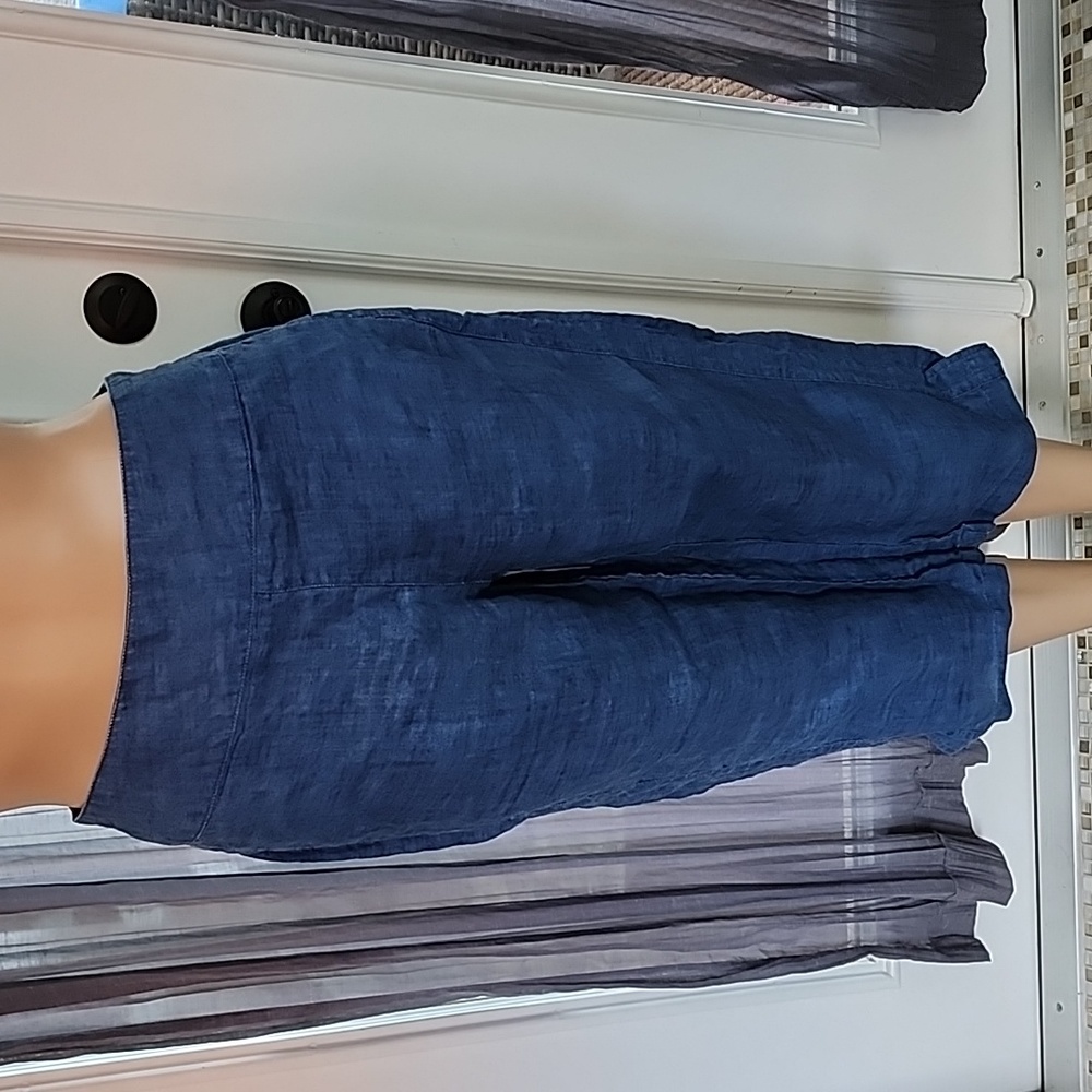 Habitat Pull on Capri Pants, S, Blue